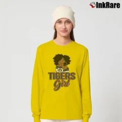 Women’s Auburn Tigers Black Girl Fan Graphic Long-Sleeve Top in yellow | Sleek, Versatile, All-Season