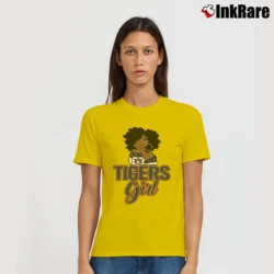 Women’s Auburn Tigers Black Girl Fan Graphic Signature T-Shirt in yellow | Soft, Flattering Fit