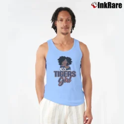 Men’s Auburn Tigers Black Girl Fan Graphic Tank Top in light blue | Breathable, Active-Friendly Design