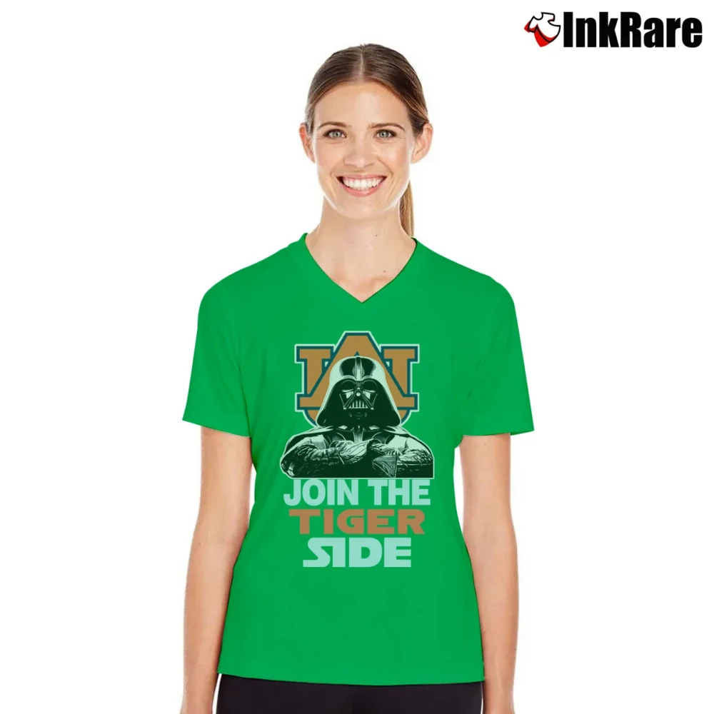 Women’s Auburn Tigers Football Star Wars Crossover V-Neck Tee in irish green | Chic Neckline, Soft Texture