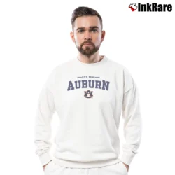 Men’s Auburn Tigers Retro SEC Alabama Crewneck Sweatshirt in white | Cozy Fabric, Clean Style