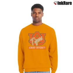 Men’s Auburn Tigers Retro SEC Crewneck Sweatshirt in orange | Cozy Fabric, Clean Style