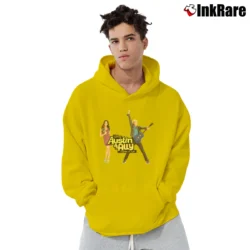 Men’s Austin And Ally Turn It Up Graphic Pullover Hoodie in yellow | Cozy, Durable, Modern Fit