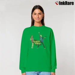 Women’s Austin And Ally Turn It Up Graphic Relaxed Sweatshirt in irish green | Soft, Laid-Back Vibe