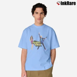 Men’s Austin And Ally Turn It Up Graphic Classic T-Shirt in light blue | Soft, Breathable Everyday Wear