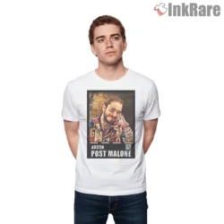Austin Post Malone Colorful Album Portrait Art Shirt on white short sleeve shirt for men graphic tee