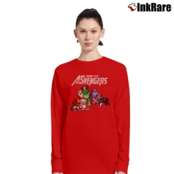 Women’s Australian Shepherd Avengers Endgame Marvel Long-Sleeve Top in red | Sleek, Versatile, All-Season