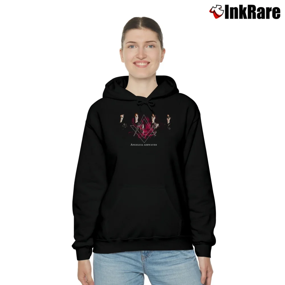 Women’s Ava Angels And Airwaves Cozy Hoodie in black | Warm, Structured, Stylish