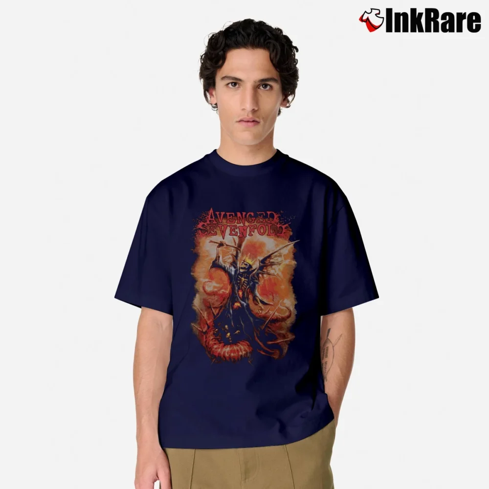 Men’s Avenged Sevenfold The Victor Classic T-Shirt in navy | Soft, Breathable Everyday Wear