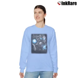 Women’s Avengers Age Of Ultron Iron Darkness Marvel Relaxed Sweatshirt in light blue | Soft, Laid-Back Vibe
