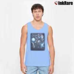 Men’s Avengers Age Of Ultron Iron Darkness Marvel Tank Top in light blue | Breathable, Active-Friendly Design