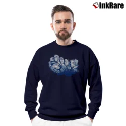 Men’s Avengers Age Of Ultron Mount Rushmore Marvel Crewneck Sweatshirt in navy | Cozy Fabric, Clean Style