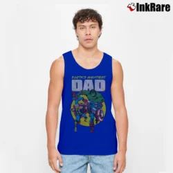Men’s Avengers Hulk Captain America Earth's Mightiest Dad Tank Top in royal blue | Breathable, Active-Friendly Design