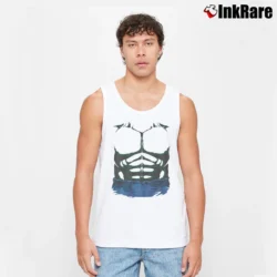 Men’s Avengers Hulk Costume Marvel Tank Top in white | Breathable, Active-Friendly Design