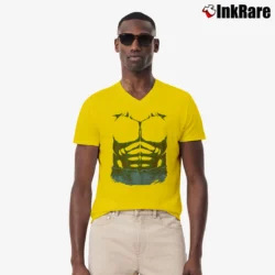 Men’s Avengers Hulk Costume Marvel V-Neck Tee in yellow | Sharp, Breathable, Everyday Staple