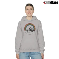 Women’s Aviator Nation Mountain Rainbow Cozy Hoodie in sport grey | Warm, Structured, Stylish