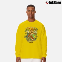 Men’s Avoid The Noid Domino's Pizza Anti Mascot Distressed Long-Sleeve Shirt in yellow | Sleek, Lightweight, Year-Round Wear