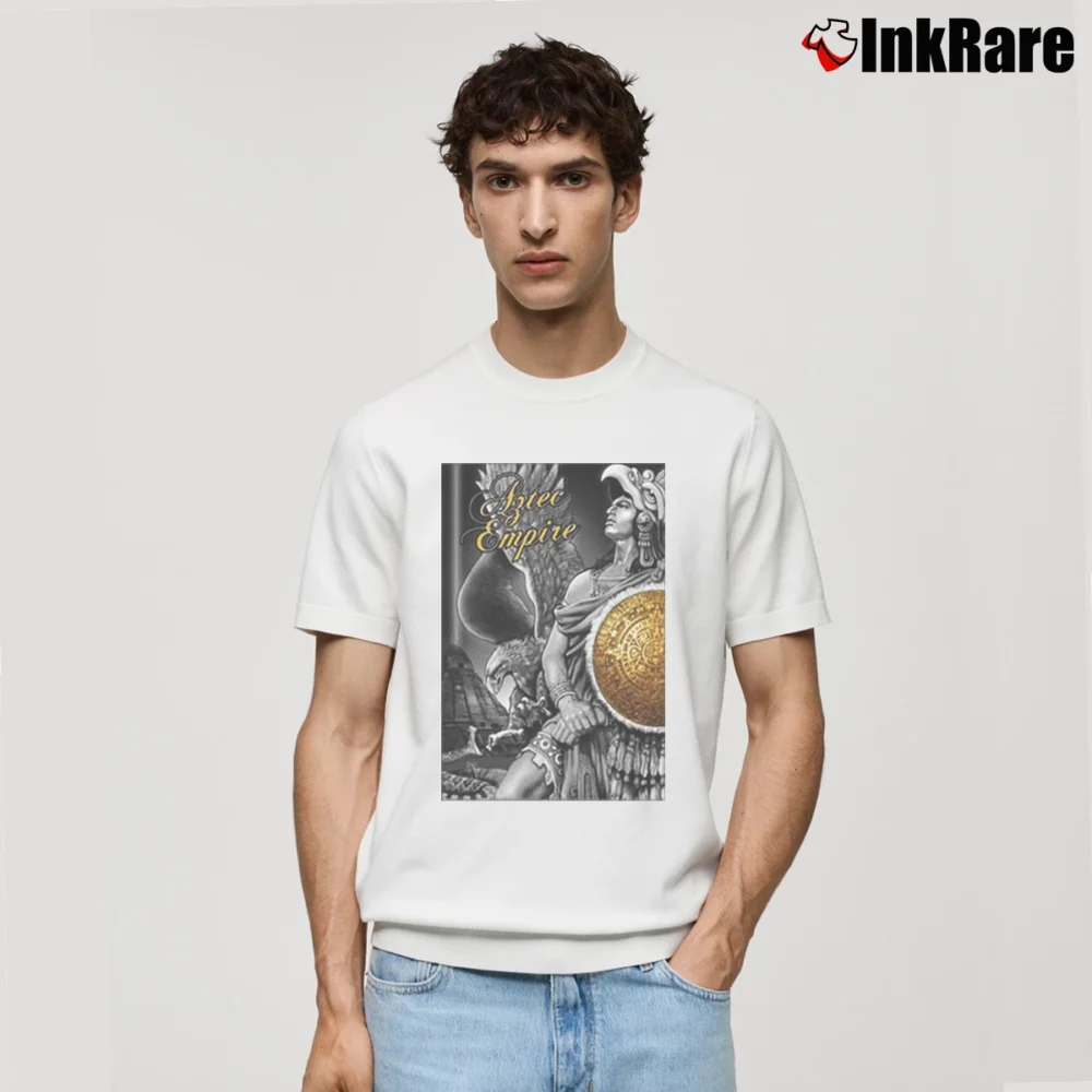Men’s Aztec Empire Graphic Classic T-Shirt in white | Soft, Breathable Everyday Wear