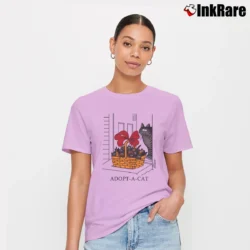 Women’s B Kliban Adopt A Cat Funny Animation Signature T-Shirt in light pink | Soft, Flattering Fit
