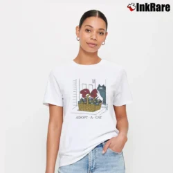 Women’s B Kliban Adopt A Cat Funny Signature T-Shirt in white | Soft, Flattering Fit