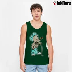 Men’s Baby Face Finster Bugs Bunny Looney Tunes Retro Tank Top in forest green | Breathable, Active-Friendly Design
