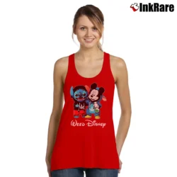 Women’s Baby Stitch And Mickey Mouse Weed Disney Tank Top in red | Lightweight, Movement-Friendly