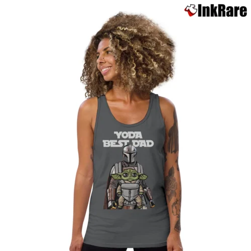 Baby Yoda Best Dad Mandalorian Fathers Day Gift Women’s Essential Tank in charcoal – Summer Ready Women’s Baby Yoda Best Dad Mandalorian Fathers Day Gift Tank Top in charcoal | Lightweight, Movement-Friendly