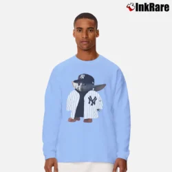 Men’s Baby Yoda New York Yankees Mandalorian Damn Yankees Long-Sleeve Shirt in light blue | Sleek, Lightweight, Year-Round Wear