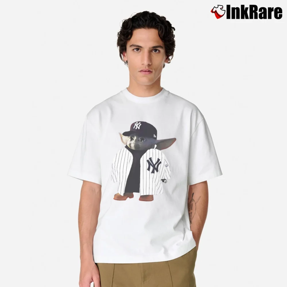 Men’s Baby Yoda New York Yankees Mandalorian Damn Yankees Classic T-Shirt in white | Soft, Breathable Everyday Wear