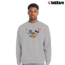 Men’s Baby Yoda Stitch Groot Avenger Disney Halloween Crewneck Sweatshirt in sport grey | Cozy Fabric, Clean Style