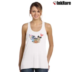 Women’s Baby Yoda Stitch Groot Avenger Disney Halloween Tank Top in white | Lightweight, Movement-Friendly