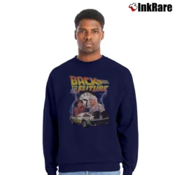 Men’s Back To The Future 80s Crewneck Sweatshirt in navy | Cozy Fabric, Clean Style
