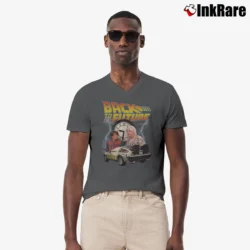 Men’s Back To The Future 80s V-Neck Tee in charcoal | Sharp, Breathable, Everyday Staple