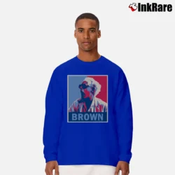 Men’s Back To The Future Doc Brown Long-Sleeve Shirt in royal blue | Sleek, Lightweight, Year-Round Wear