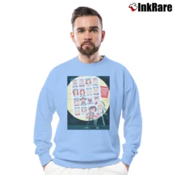 Men’s Back To The Future Past Crewneck Sweatshirt in light blue | Cozy Fabric, Clean Style