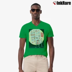 Men’s Back To The Future Past V-Neck Tee in irish green | Sharp, Breathable, Everyday Staple