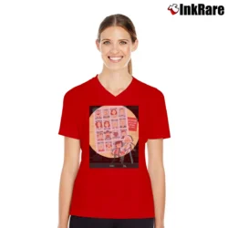 Women’s Back To The Future Past V-Neck Tee in red | Chic Neckline, Soft Texture