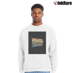 Men’s Back To The Future The Ride Crewneck Sweatshirt in white | Cozy Fabric, Clean Style