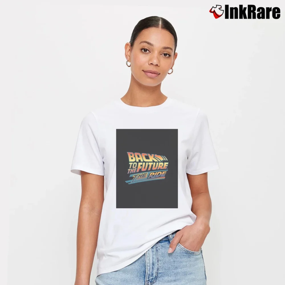 Women’s Back To The Future The Ride Signature T-Shirt in white | Soft, Flattering Fit
