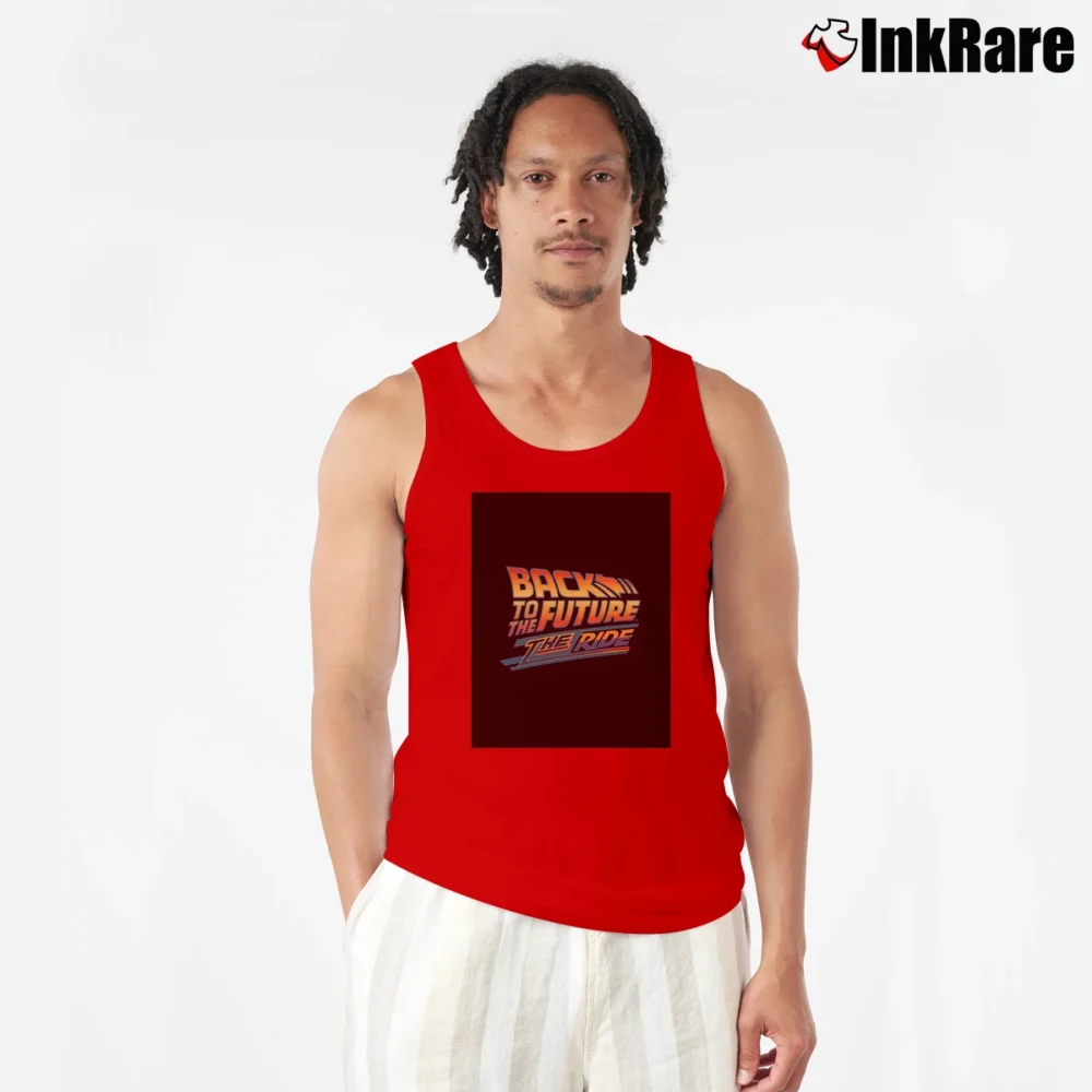 Men’s Back To The Future The Ride Tank Top in red | Breathable, Active-Friendly Design