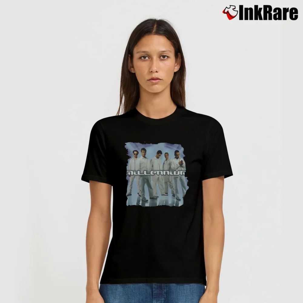 Women’s Backstreet Boys Millennium Logo T-Shirt in black | Soft, Flattering Fit