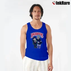 Men’s Backwoods Rick And Morty NASA Graphic Tank Top in royal blue | Breathable, Active-Friendly Design
