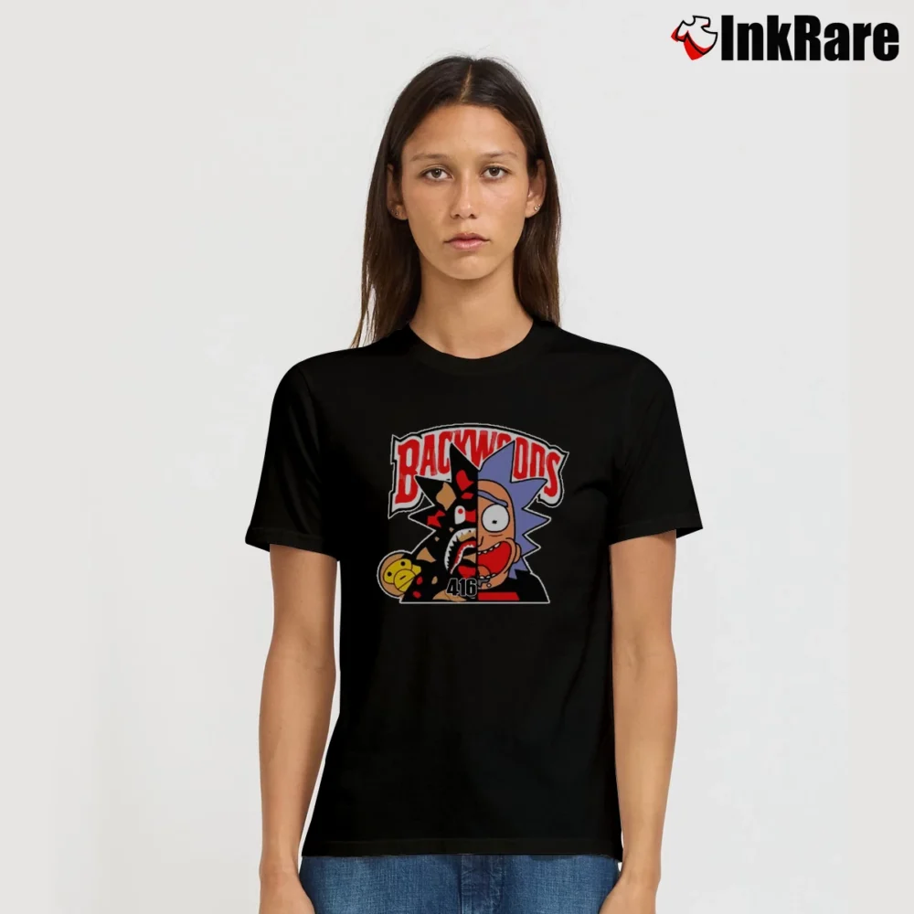 Women’s Backwoods Rick And Morty NASA Signature T-Shirt in black | Soft, Flattering Fit