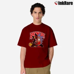 Men’s Backwoods Rick And Morty NASA Classic T-Shirt in maroon | Soft, Breathable Everyday Wear