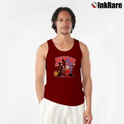 Men’s Backwoods Rick And Morty NASA Tank Top in maroon | Breathable, Active-Friendly Design