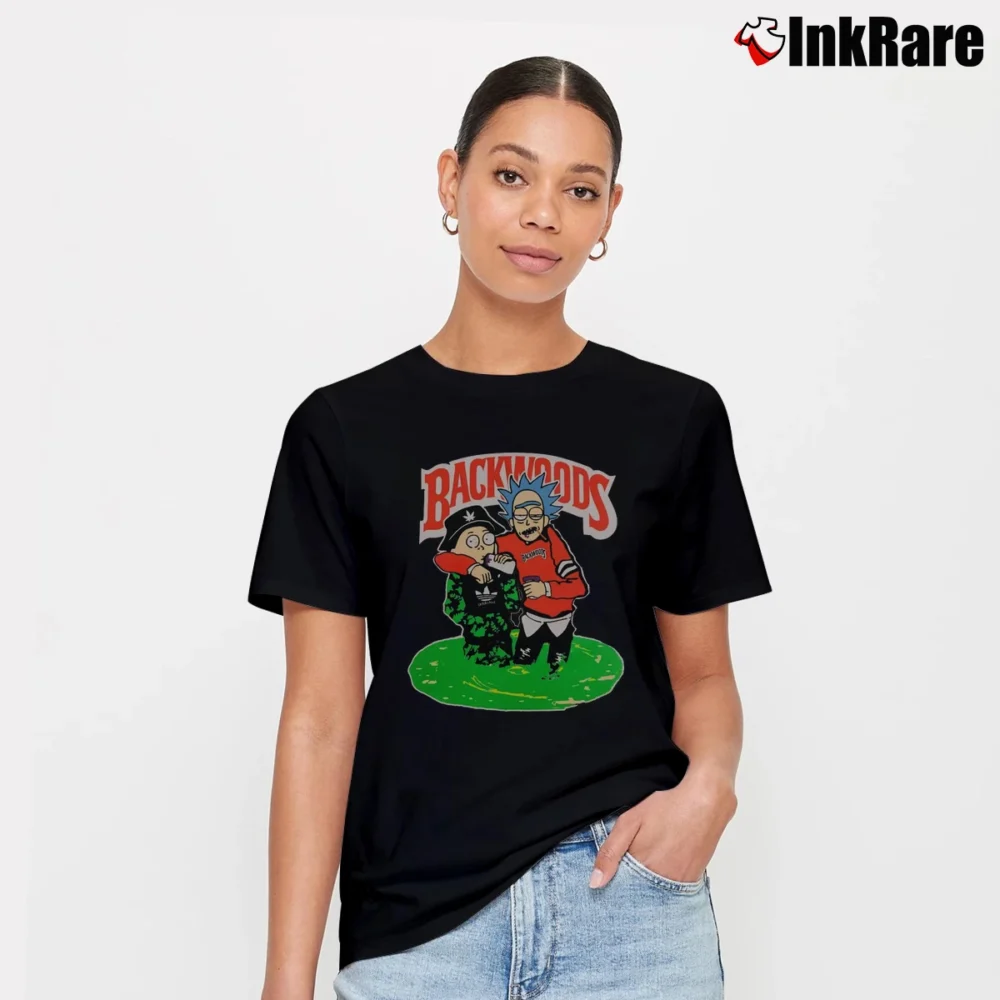 Women’s Backwoods Rick And Morty Signature T-Shirt in black | Soft, Flattering Fit