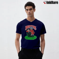 Men’s Backwoods Rick And Morty V-Neck Tee in navy | Sharp, Breathable, Everyday Staple