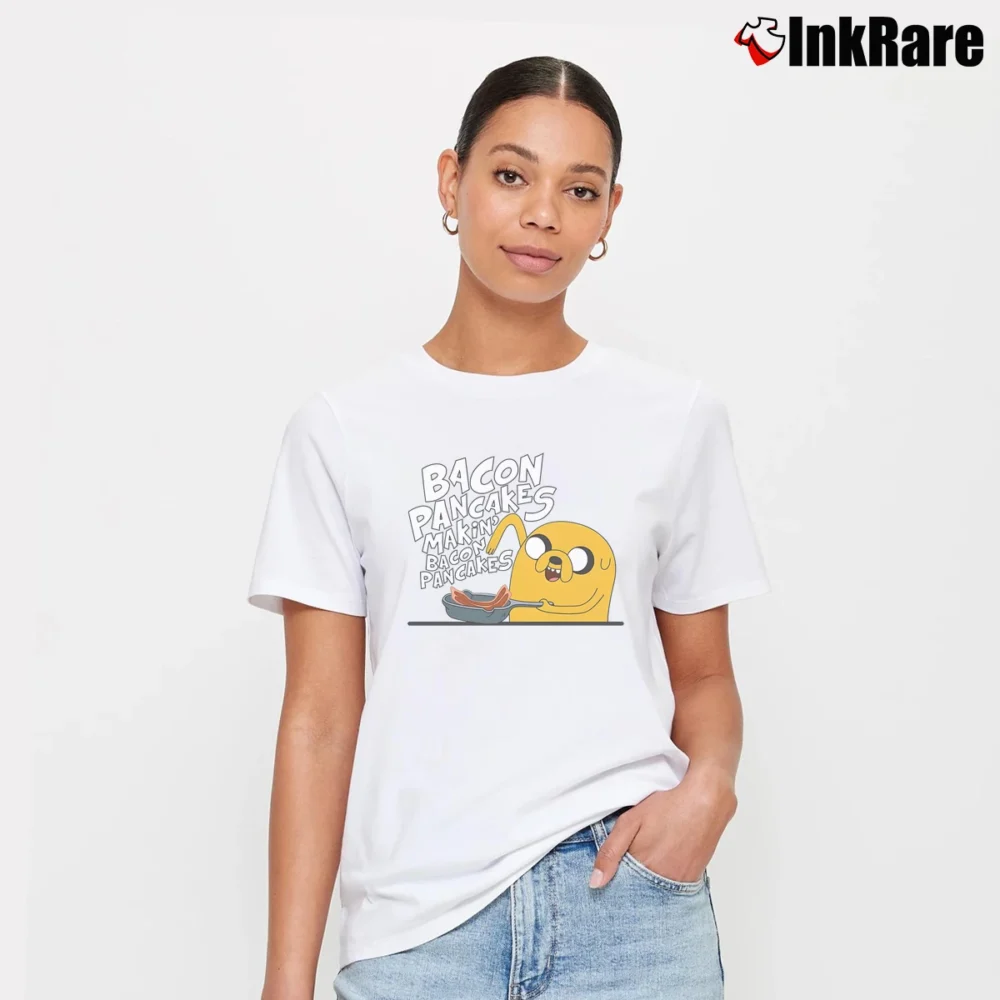 Women’s Bacon Pancakes Adventure Time T-Shirt in white | Soft, Flattering Fit
