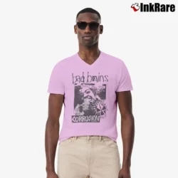 Men’s Bad Brains Corrosion V-Neck Tee in light pink | Sharp, Breathable, Everyday Staple
