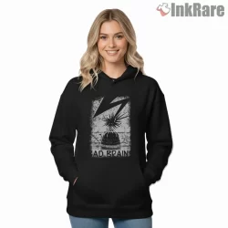 Bad Brains Distressed Eighties Nineties Relic Shirt on black hoodie for women graphic tee